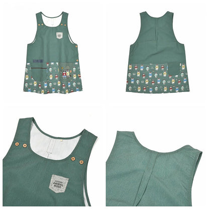 Tablier Kusuguru japonais avec mignon motif chien