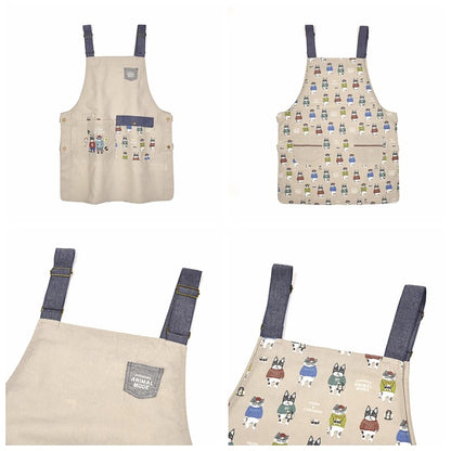 Tablier Kusuguru japonais avec mignon motif chien