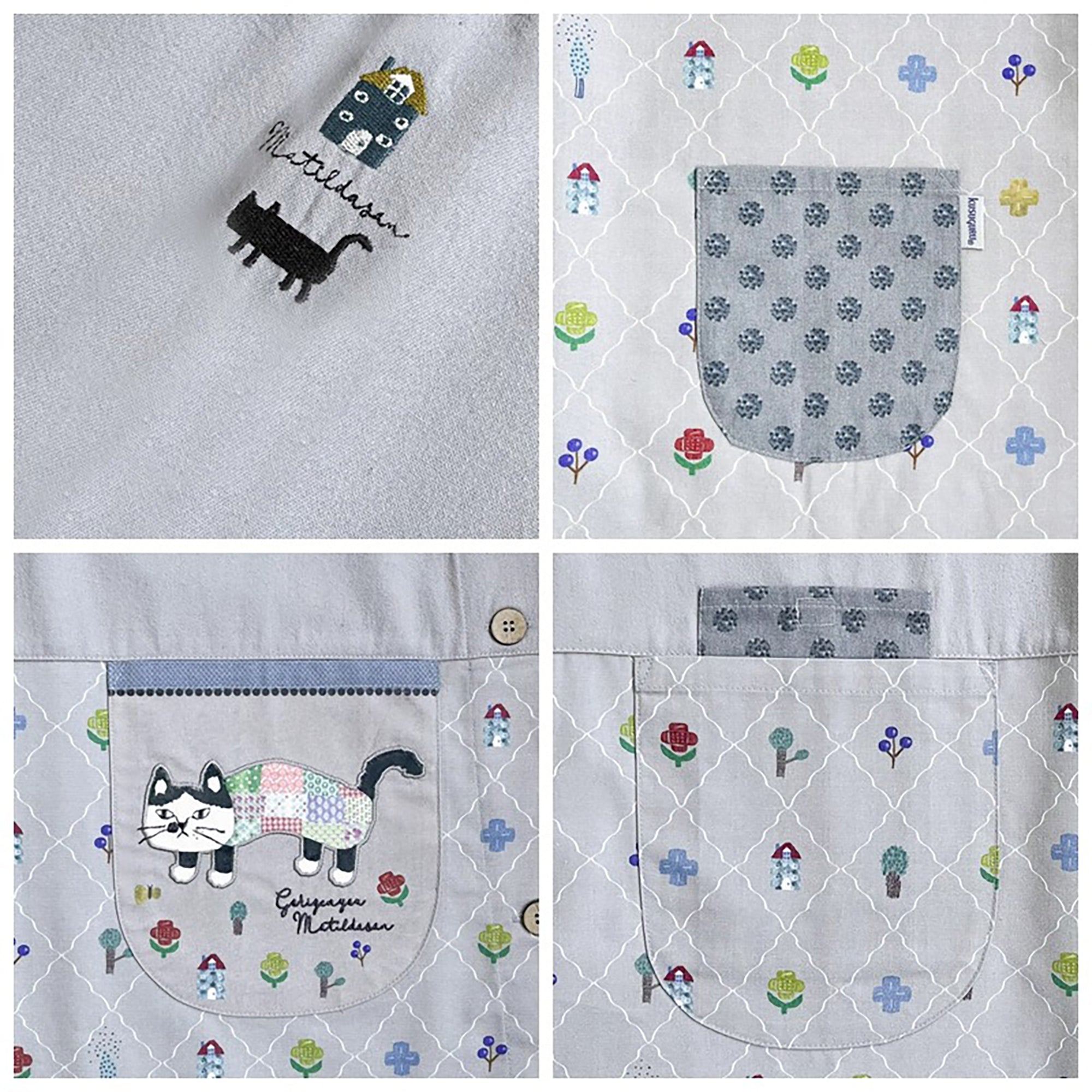 Tablier japonais avec motif chat Kusuguru