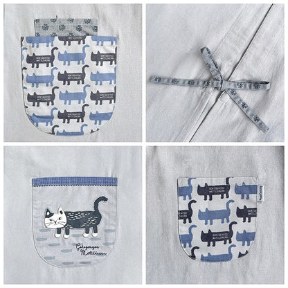 Tablier japonais avec motif chat Kusuguru