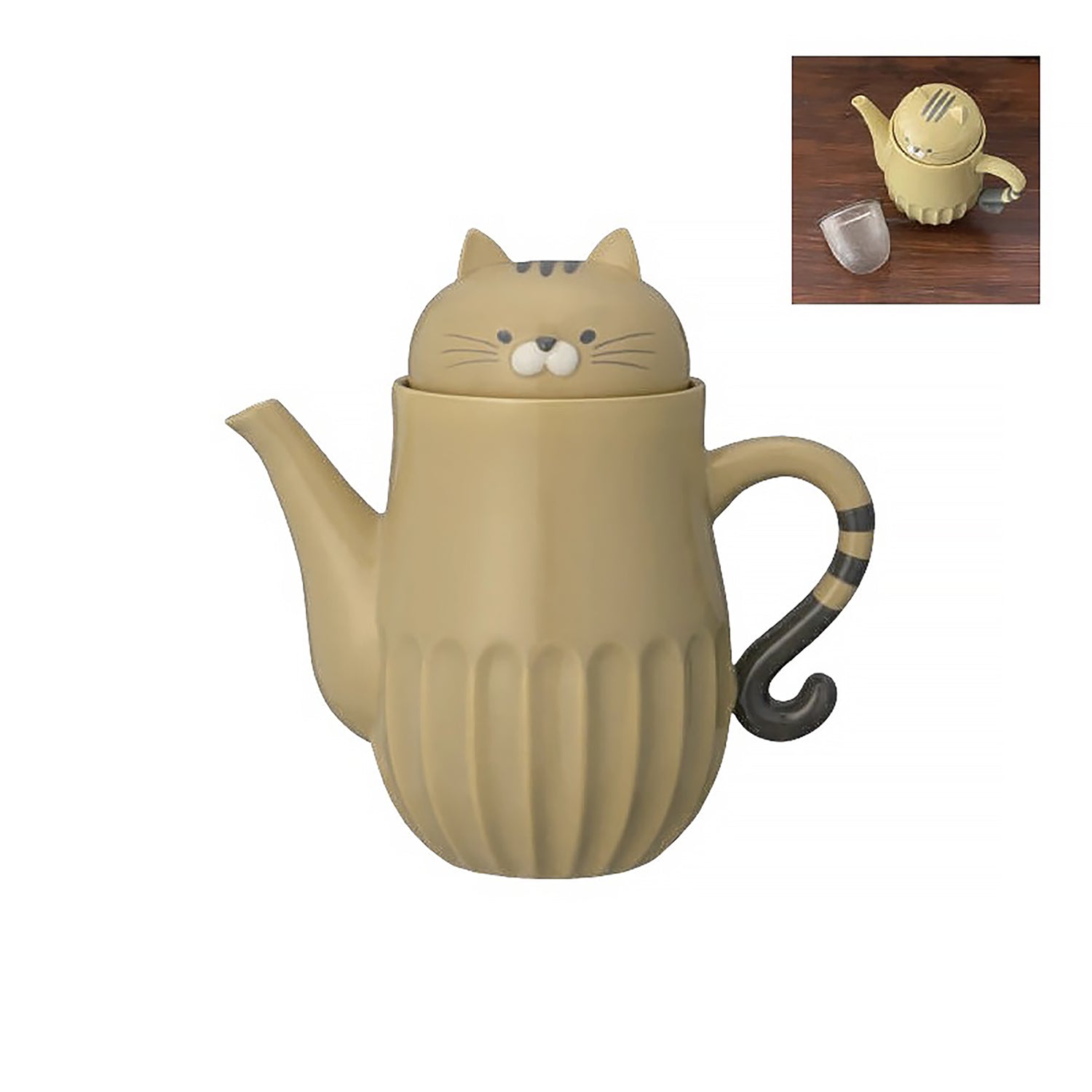 Théière et Mug en céramique chat DECOLE