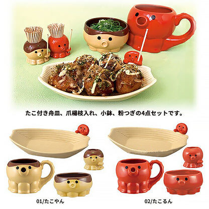 Service à takoyaki en céramique