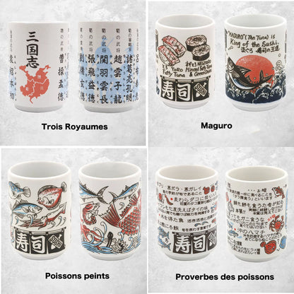Tasse en céramique motifs culture et gastronomie japonaise