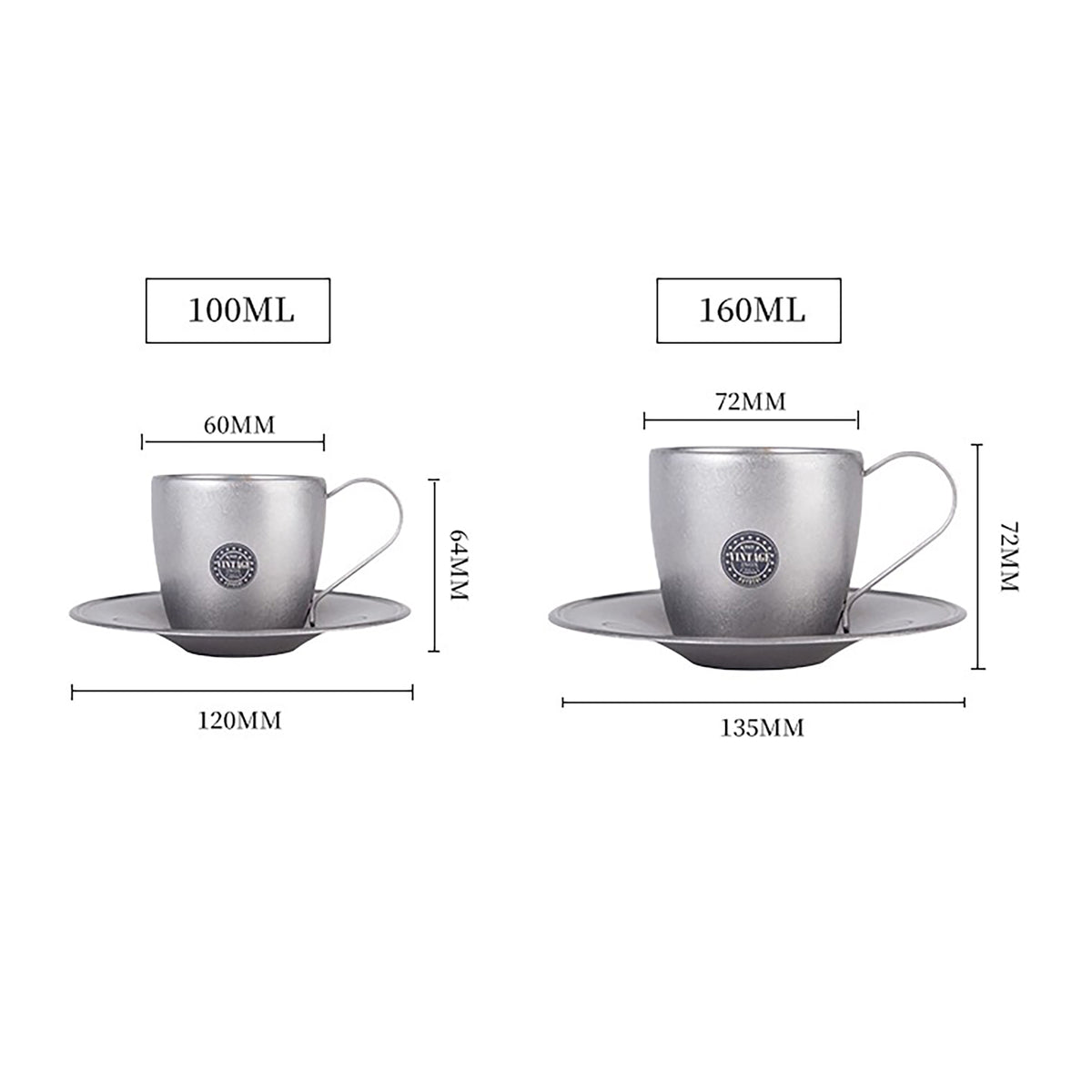 AOYOSHI Vintage Doppelwand-Kaffeetasse aus Edelstahl – MinoCraft