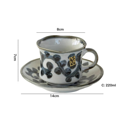 Tasse à café Setoyaki motif Tako Karakusa 