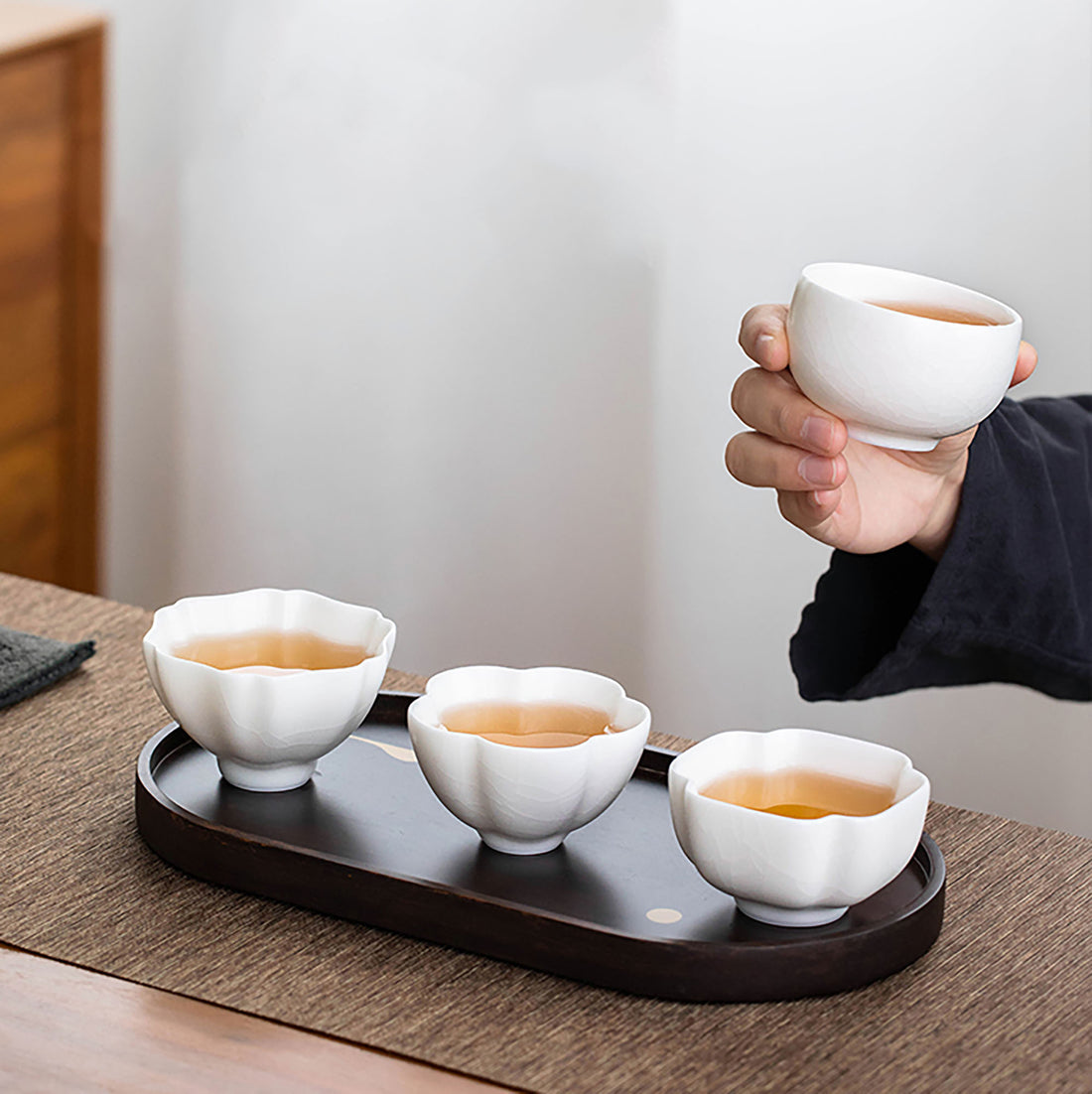 Tasse de thé maître blanc en céladon Ru