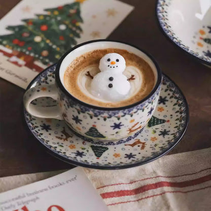 Tasse en céramique style vintage de Noël