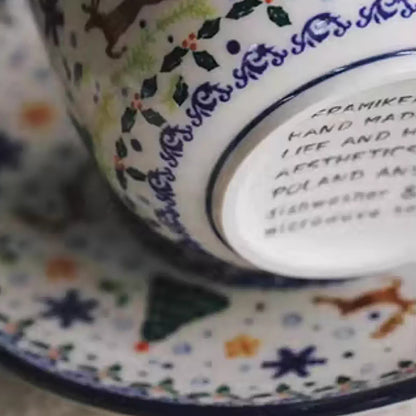 Tasse en céramique style vintage de Noël