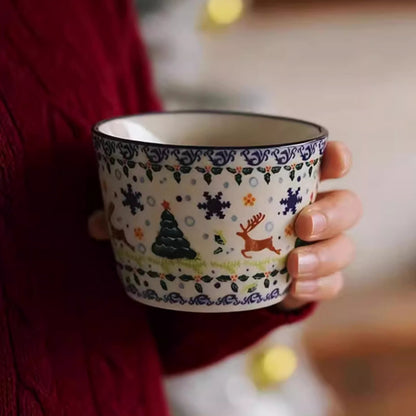 Tasse en céramique style vintage de Noël