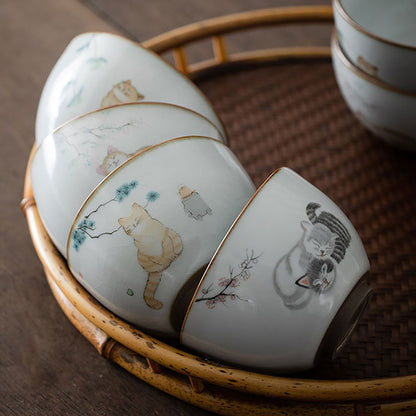 Tasse à thé de maître en porcelaine Ru 