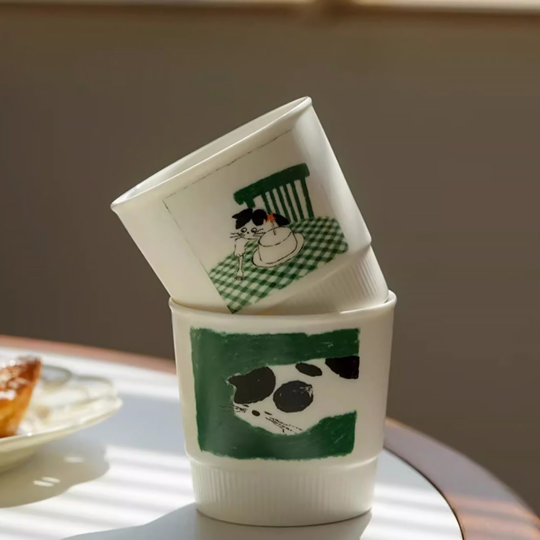 Tasse en céramique avec design mignon chat