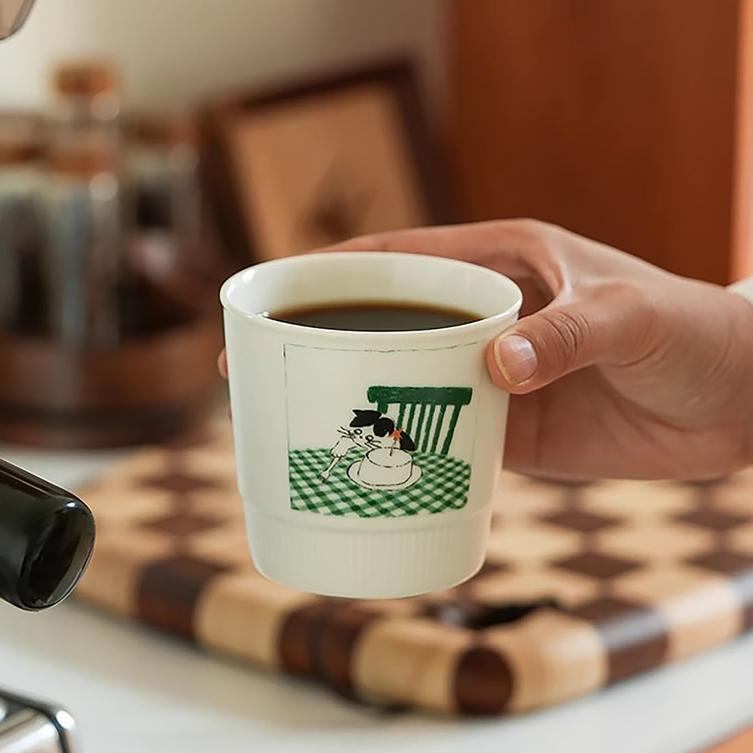 Tasse en céramique avec design mignon chat