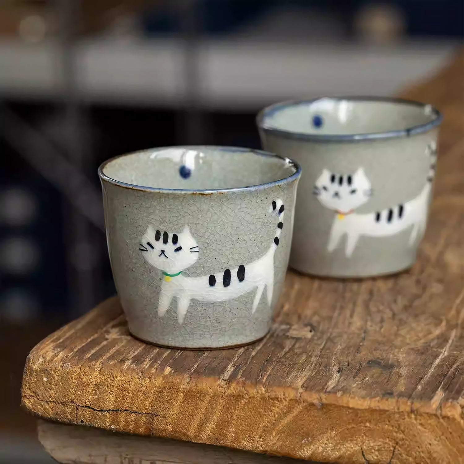 Tasse choko en céramique craquelée Shōhōgama