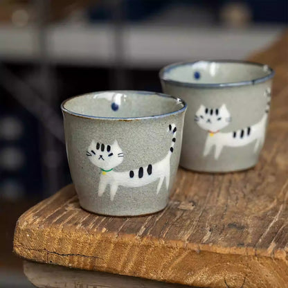 Tasse choko en céramique craquelée Shōhōgama