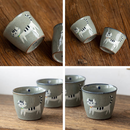 Tasse choko en céramique craquelée Shōhōgama