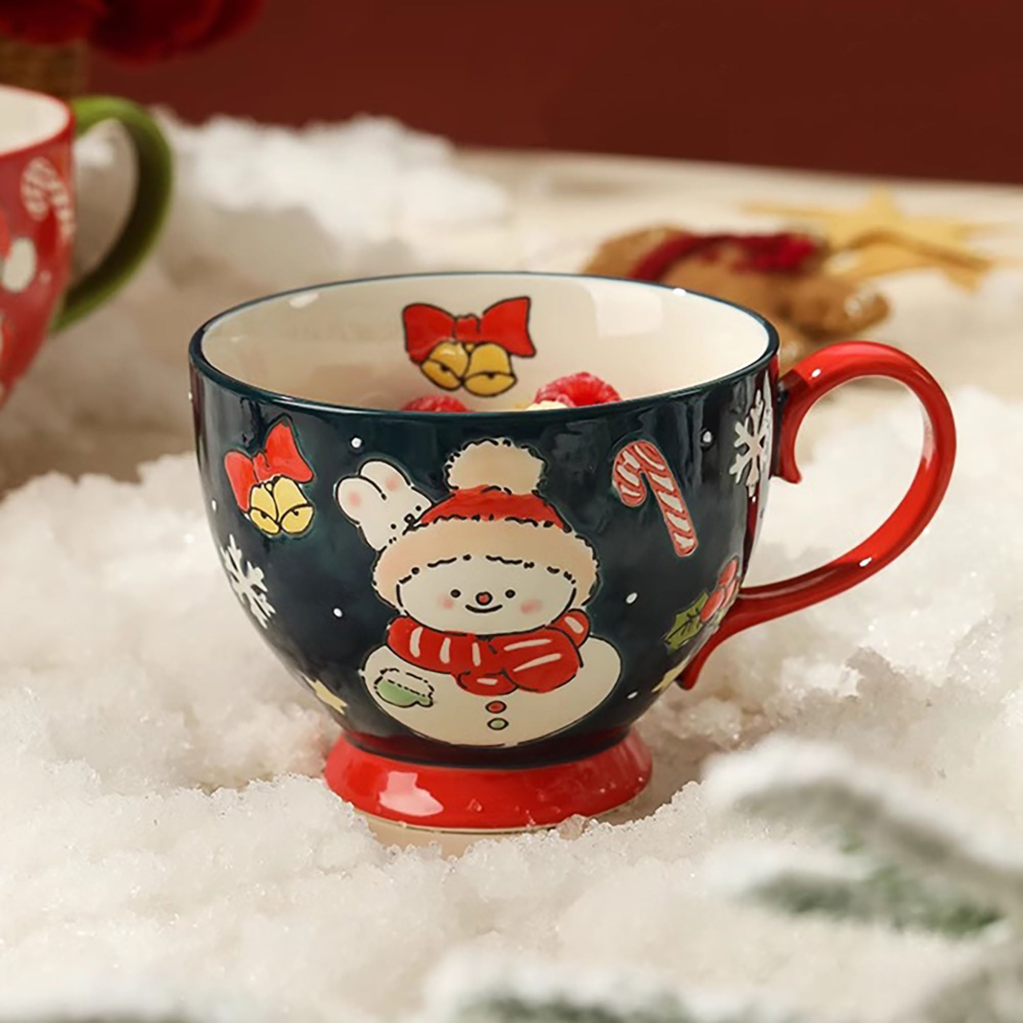 Tasse en céramique avec mignon Bonhomme de neige