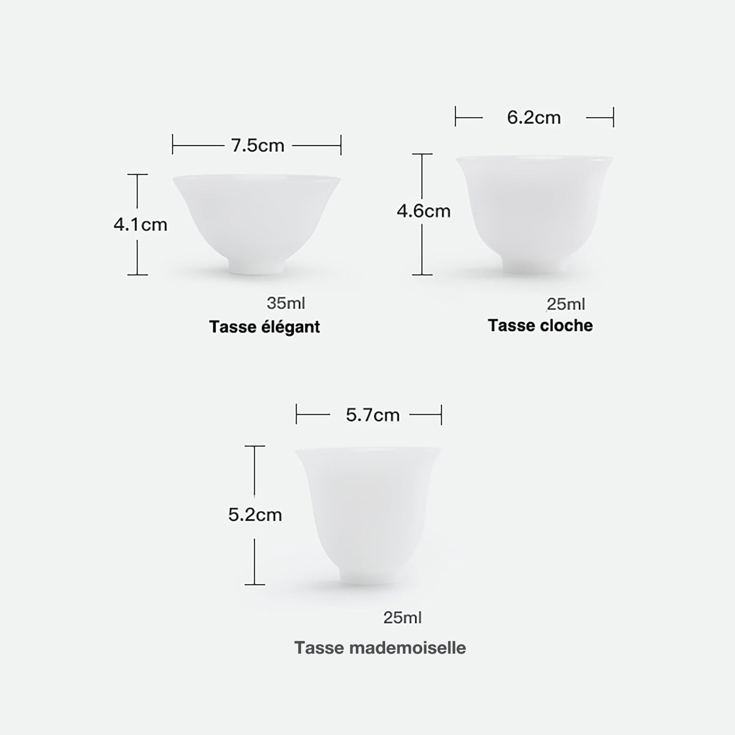 Tasse à thé Gongfu en porcelaine