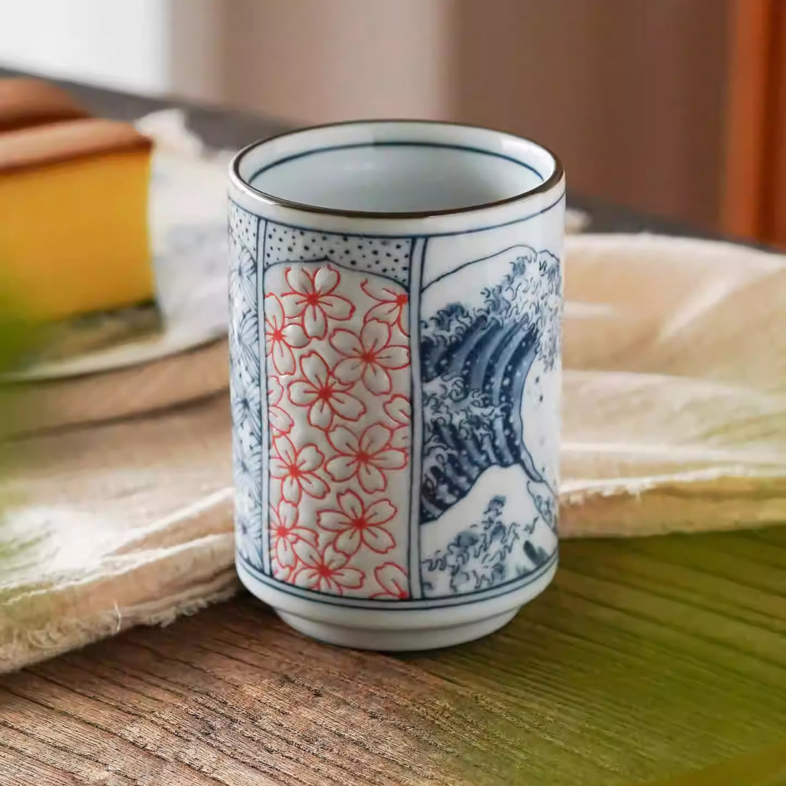 Tasse Minoyaki décor sometsuke bleu et blanc