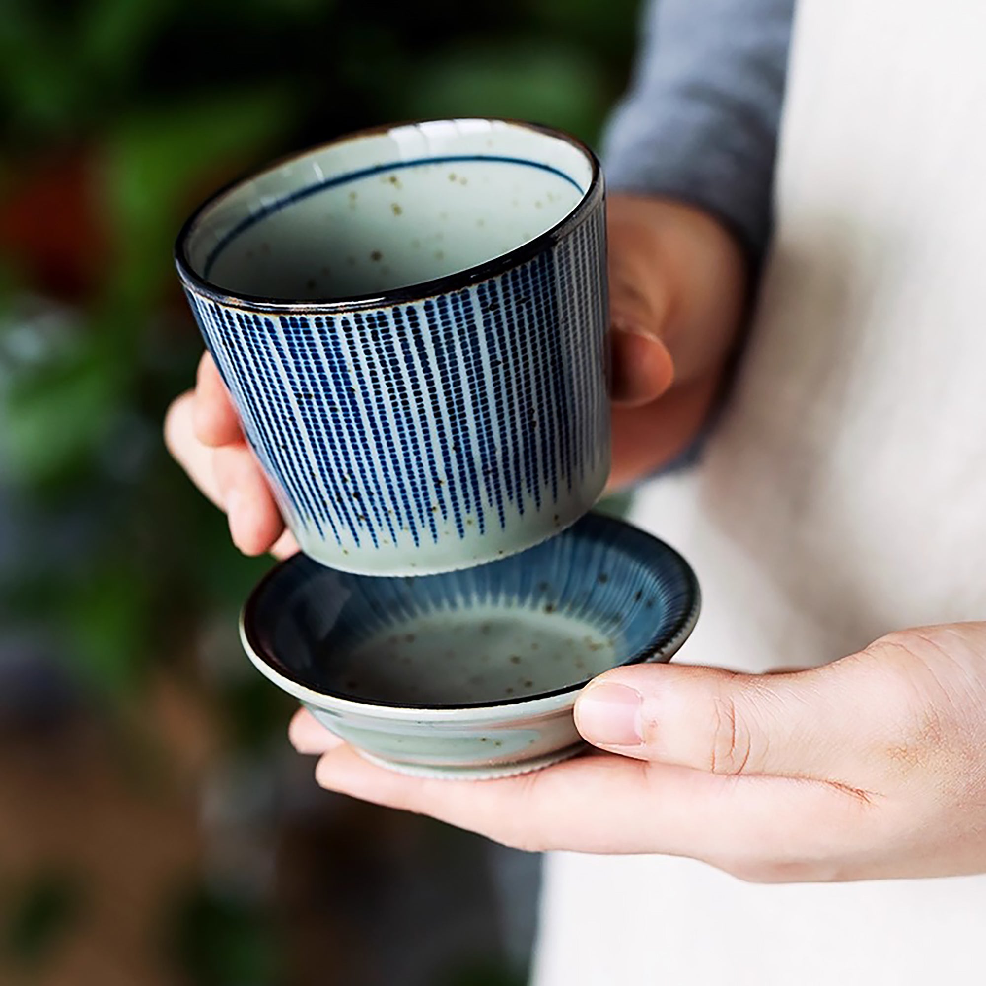 Tasse yunomi Minoyaki avec motif tokusas