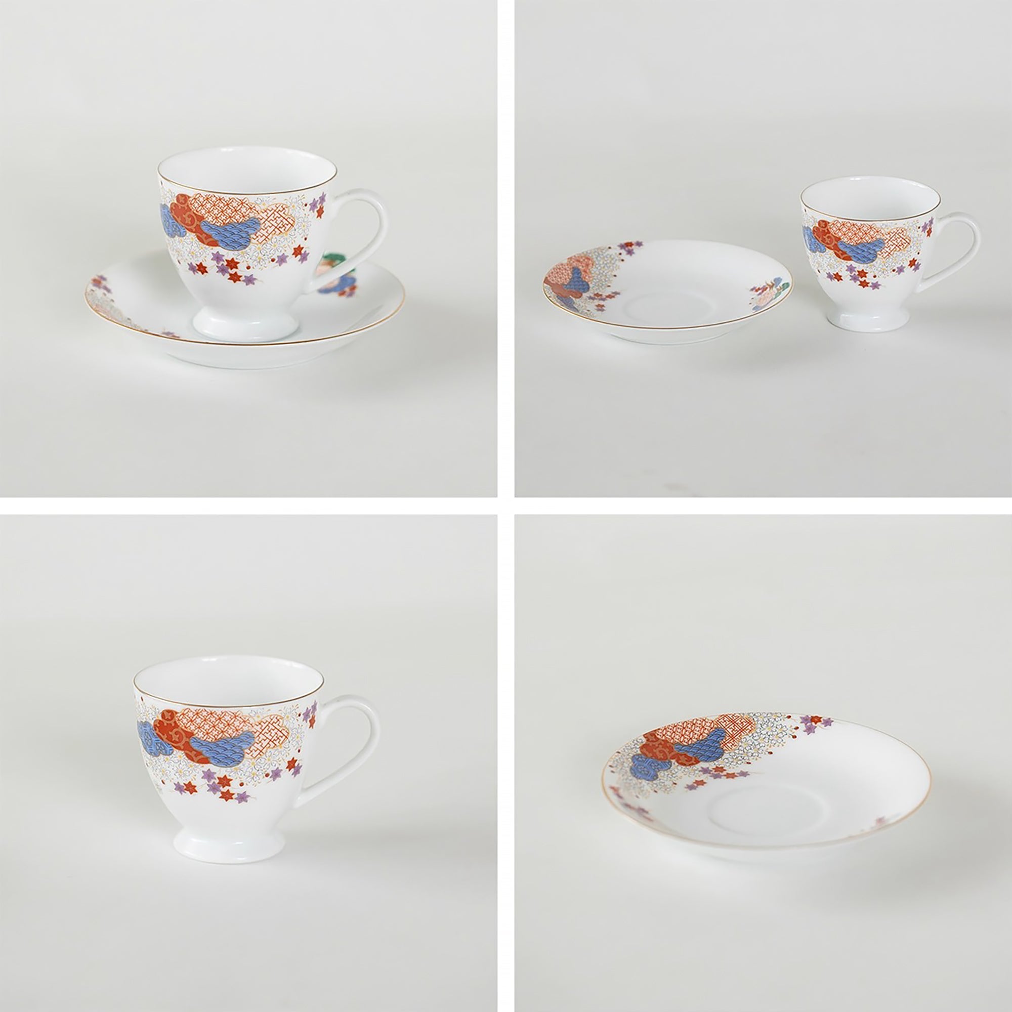 Mug à café Arita yaki avec motif nuages auspices