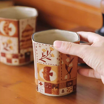 Tasse hexagonale en céramique