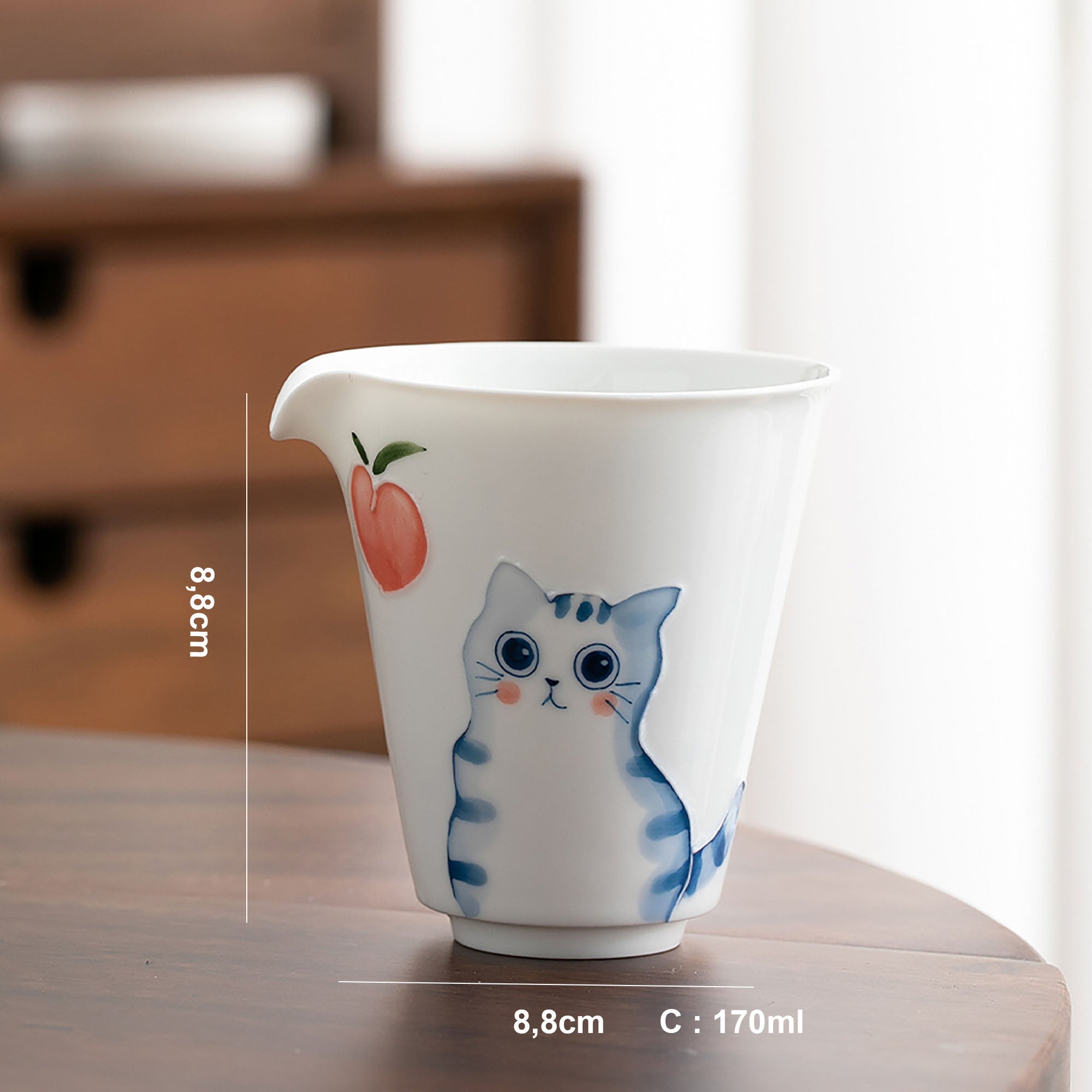 Tasse de partage en porcelaine faite à la main de Jingdezhen