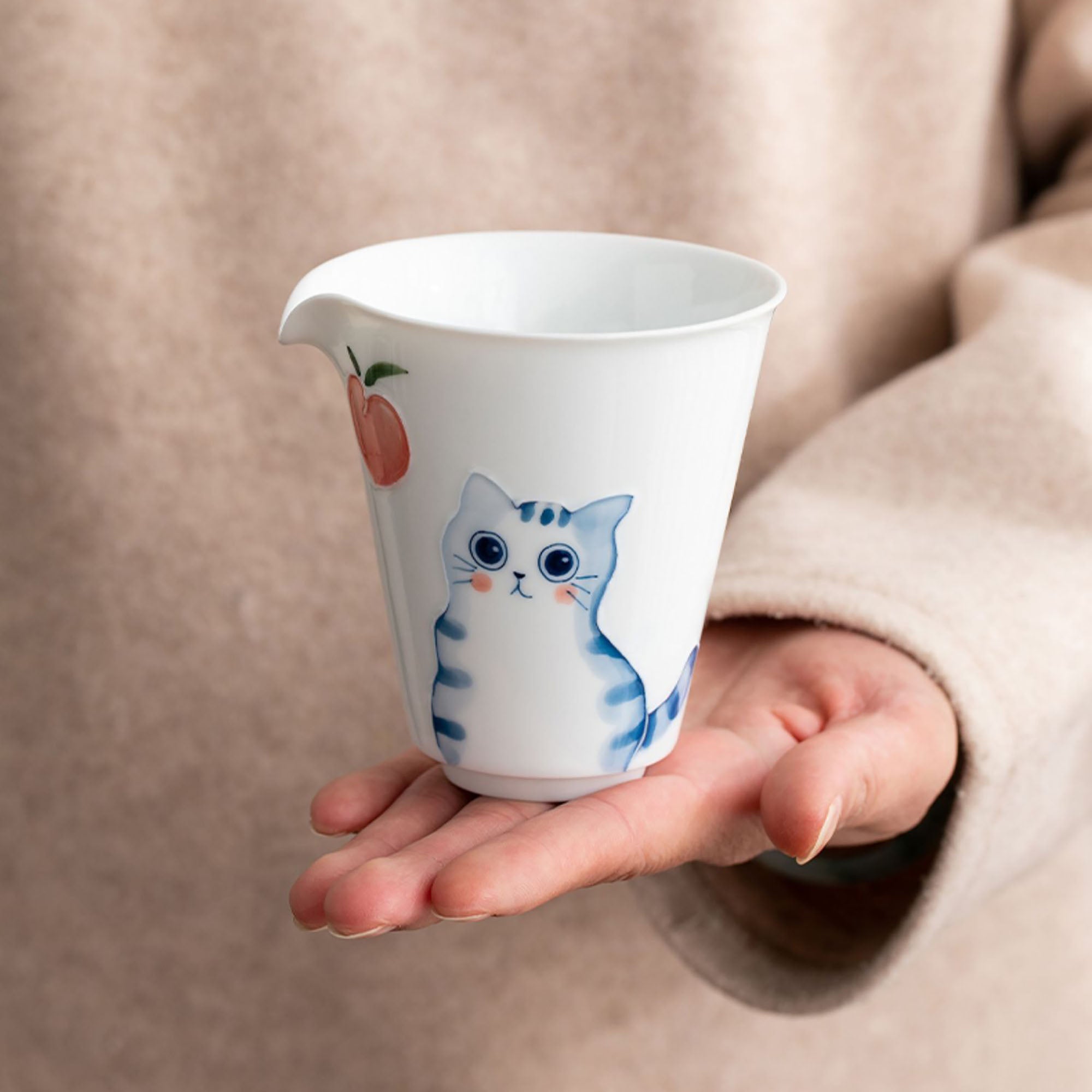 Tasse de partage en porcelaine faite à la main de Jingdezhen