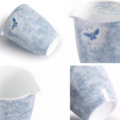 Tasse de partage en Série &quot;Papillon et Fleurs&quot;