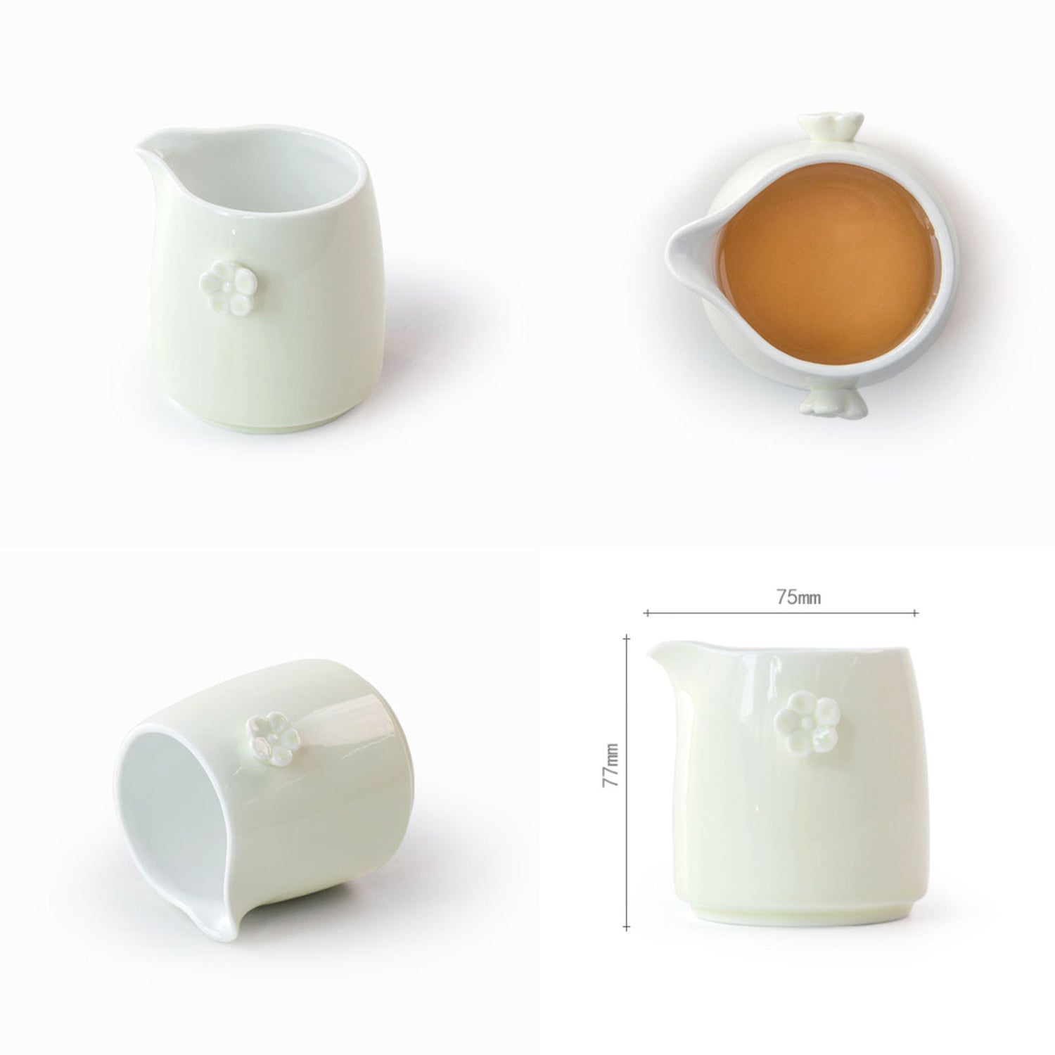 Tasse de partage en porcelaine avec émail primevère innovant