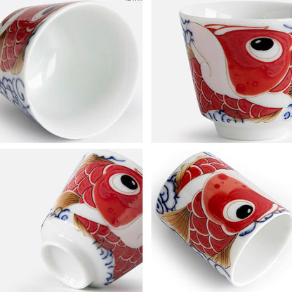 Tasse à thé avec Motif dragon poisson