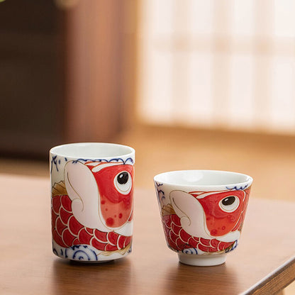 Tasse à thé avec Motif dragon poisson