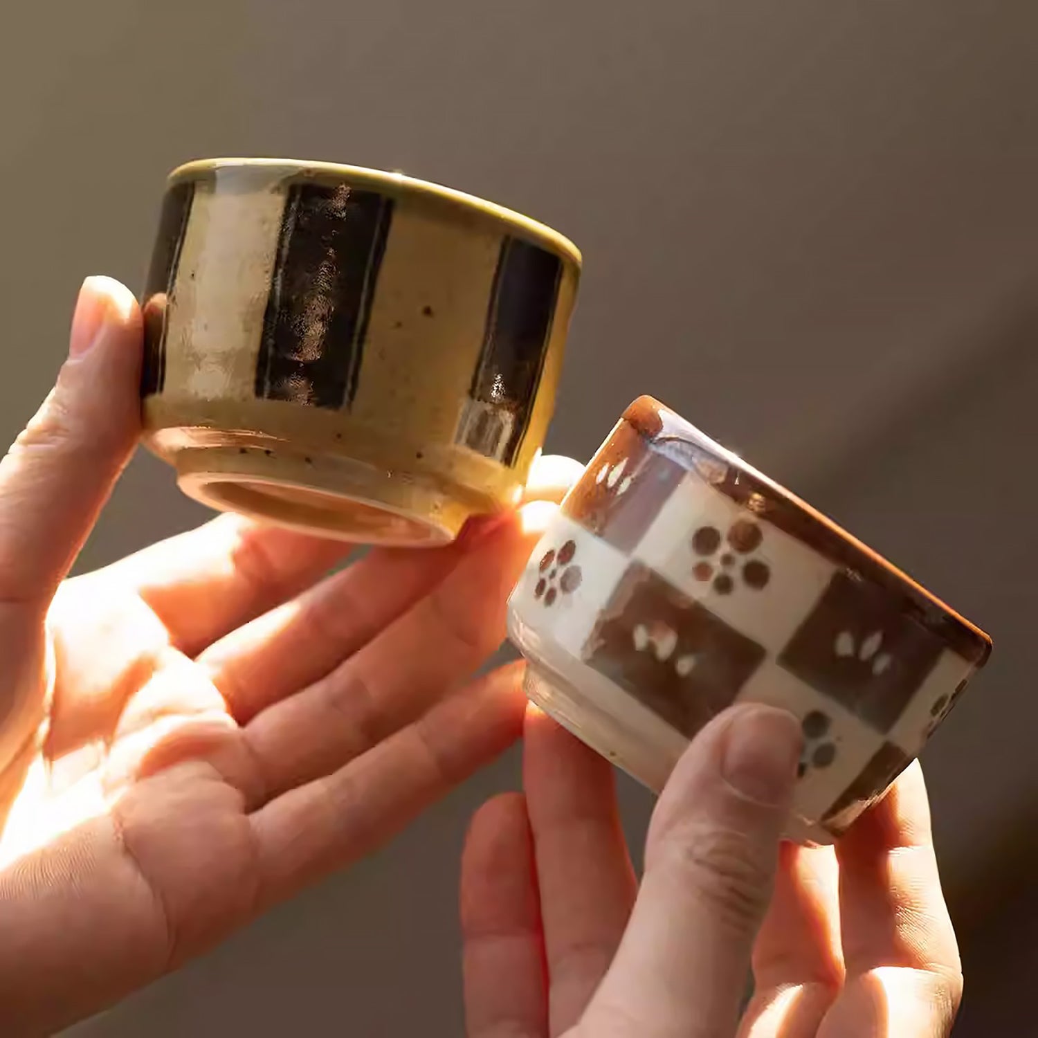 Tasse à thé ou saké en grès Minoyaki