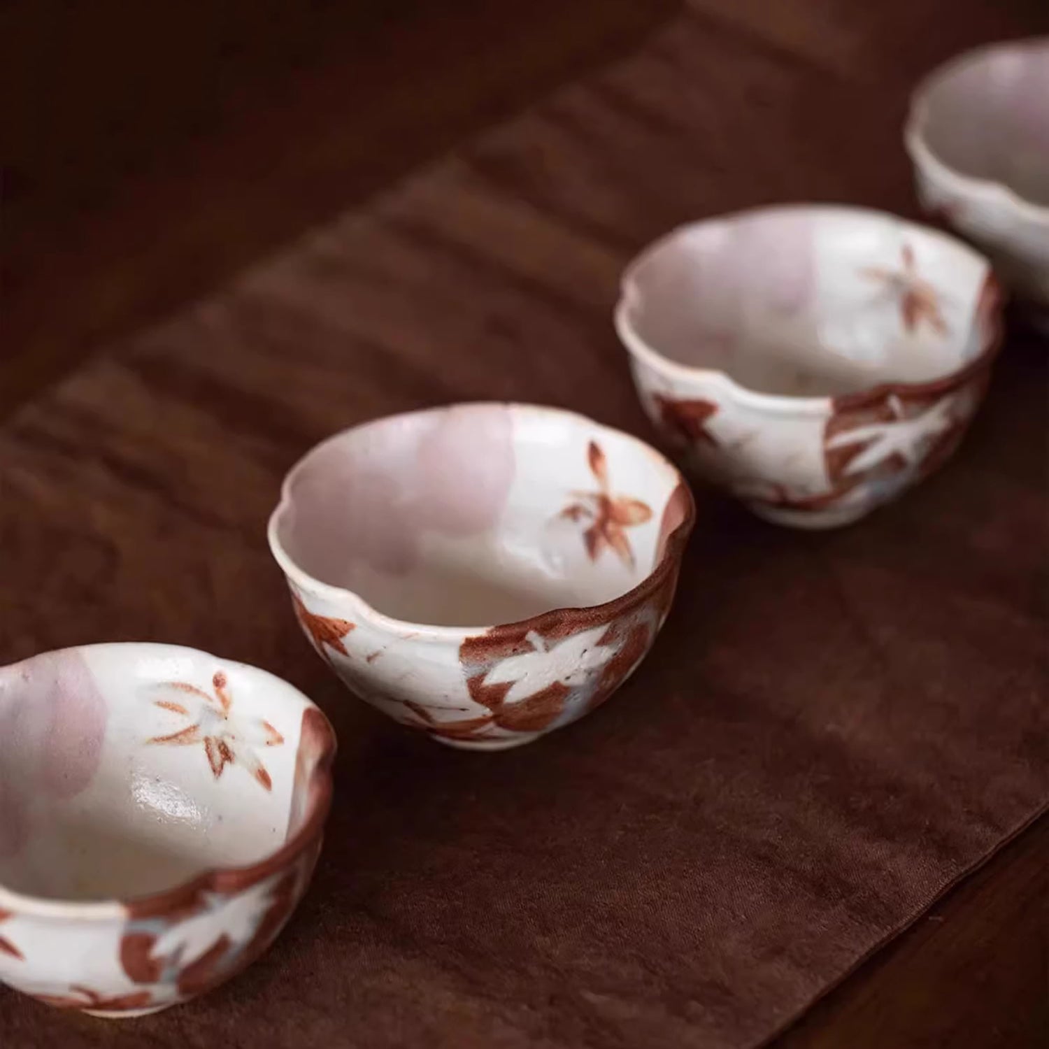 Ensemble de tasses à thé de Shino-yaki