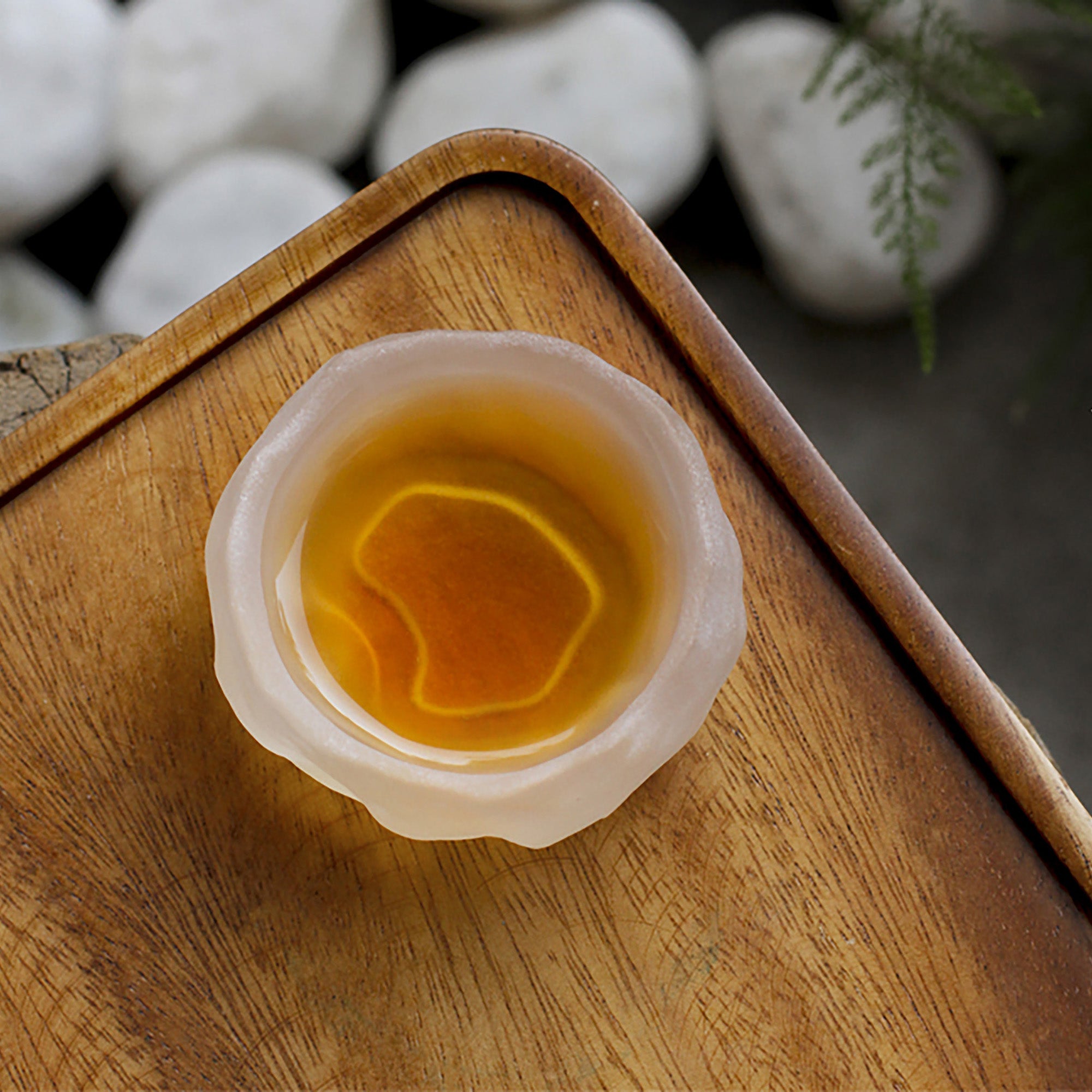 Tasse à thé en verre  Première neige