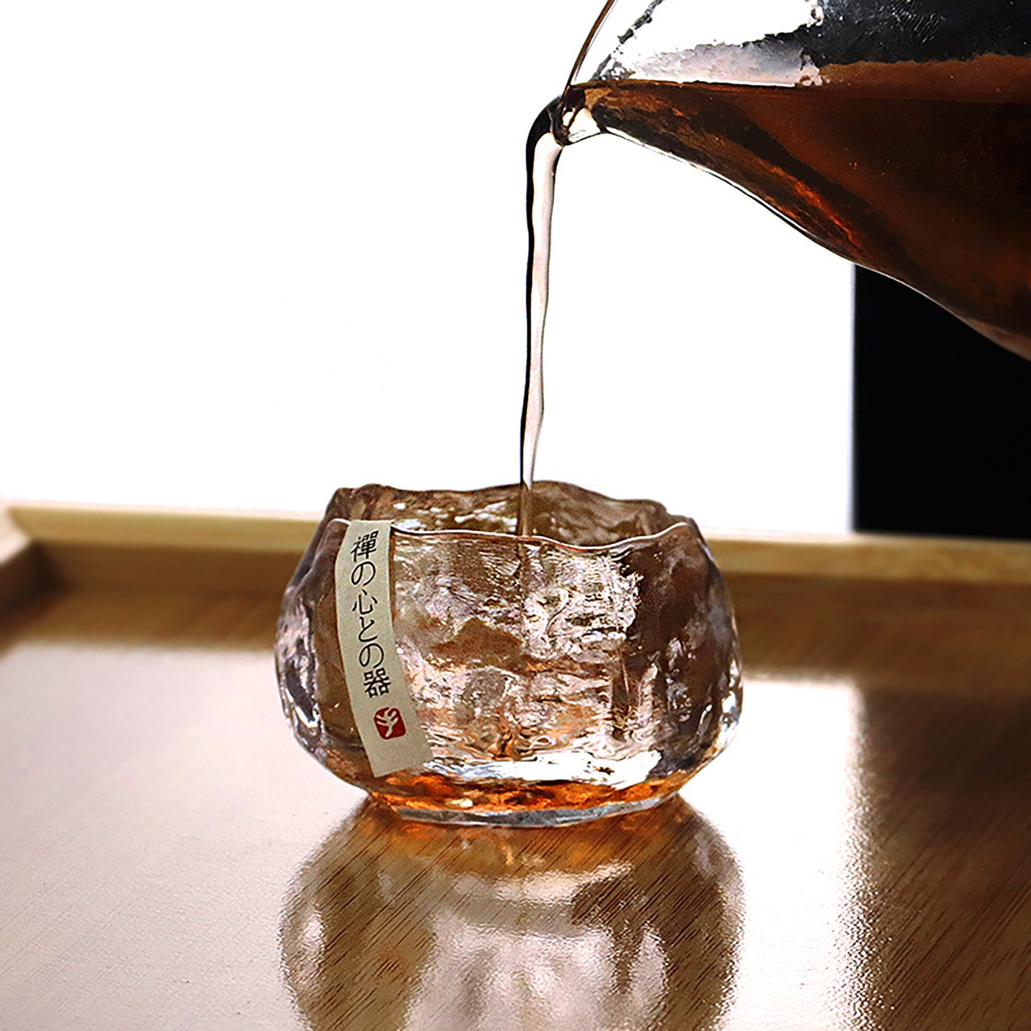 Tasse à thé en verre  Première neige