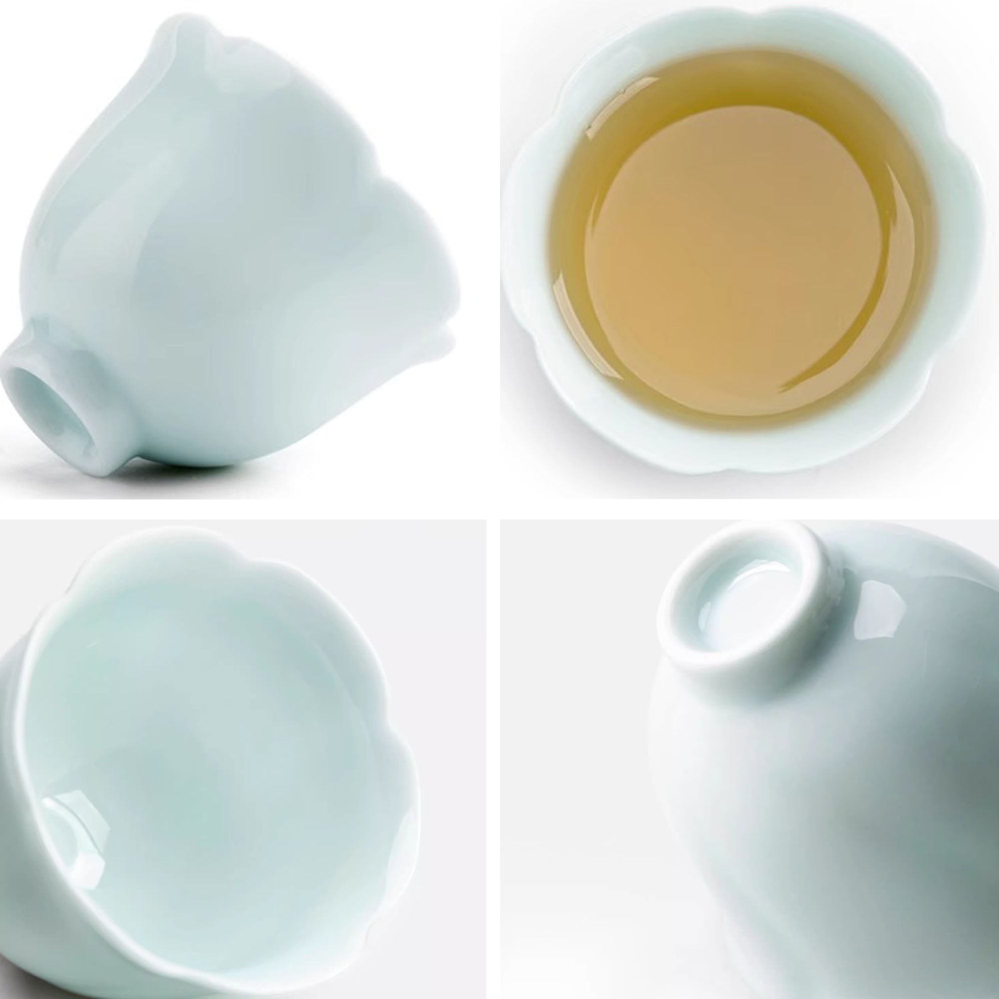 Tasse à thé en forme de pétale