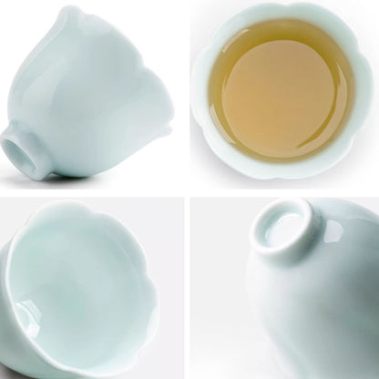 Tasse à thé en forme de pétale