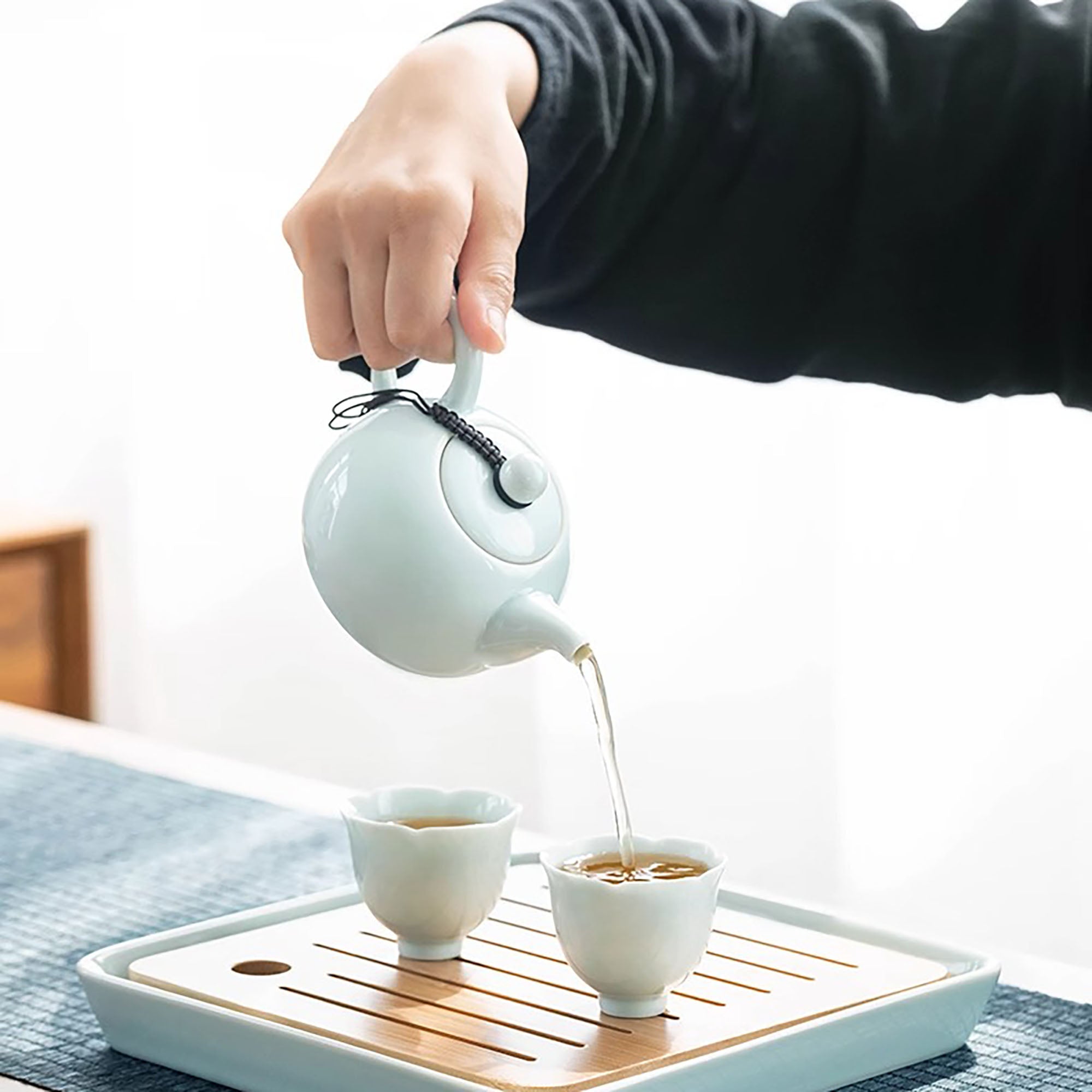 Tasse à thé en forme de pétale