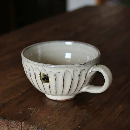 Tasse à café blanche Shigaraki