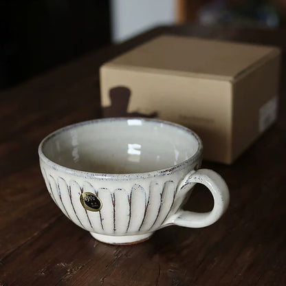 Tasse à café blanche Shigaraki
