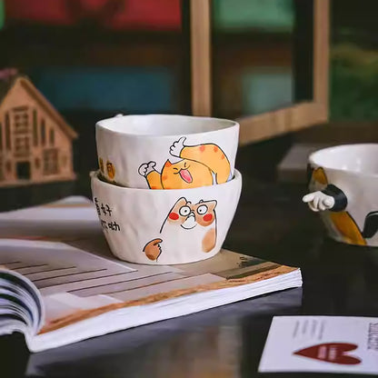 Mug créatif chat peint à la main