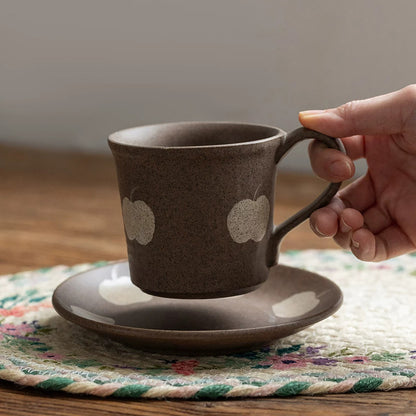 Tasse à café en grès style Wabi-Sabi 