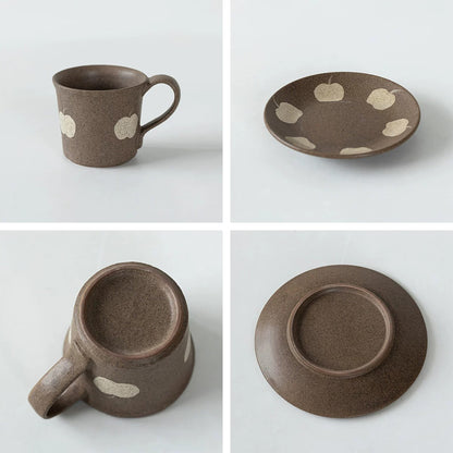 Tasse à café en grès style Wabi-Sabi 