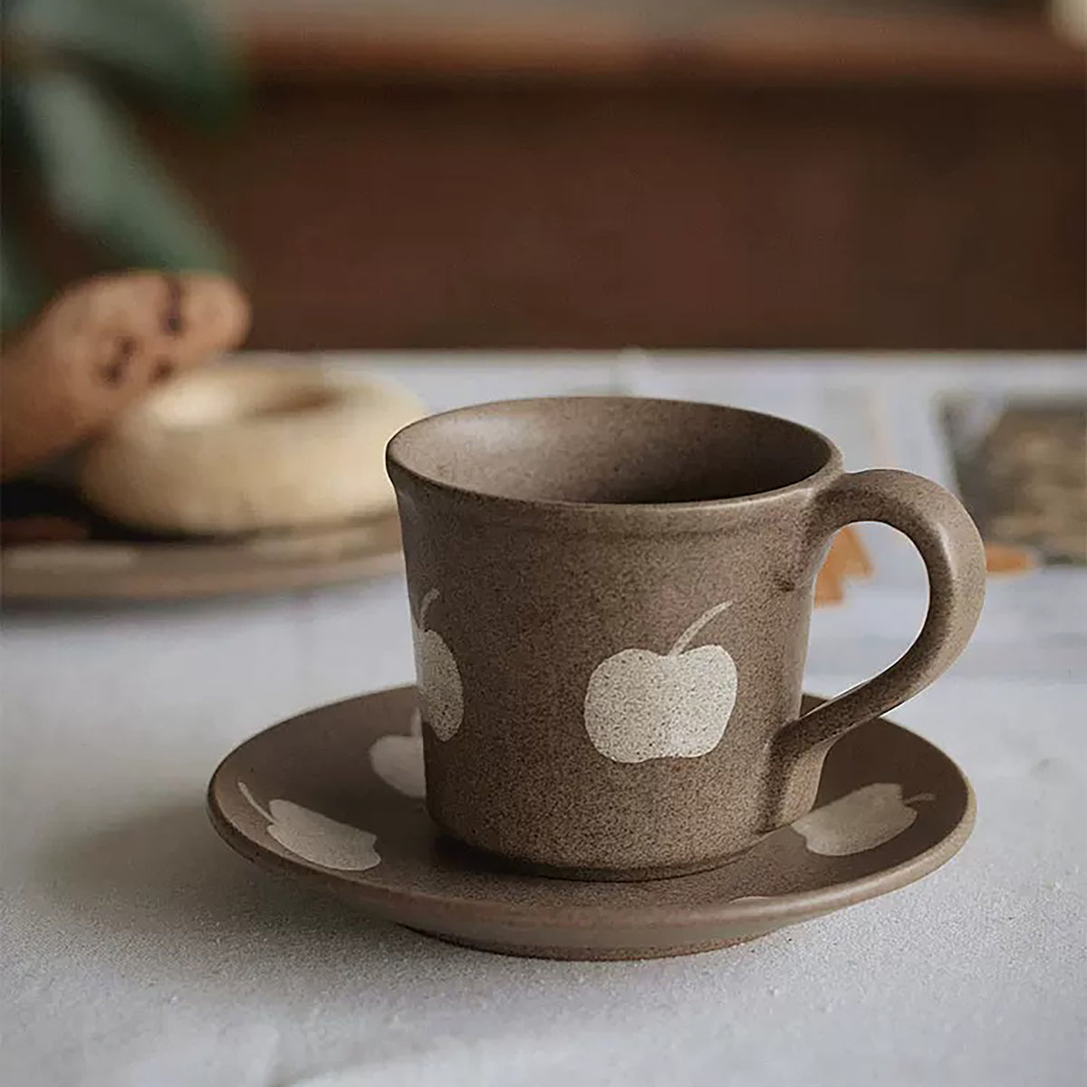 Tasse à café en grès style Wabi-Sabi 