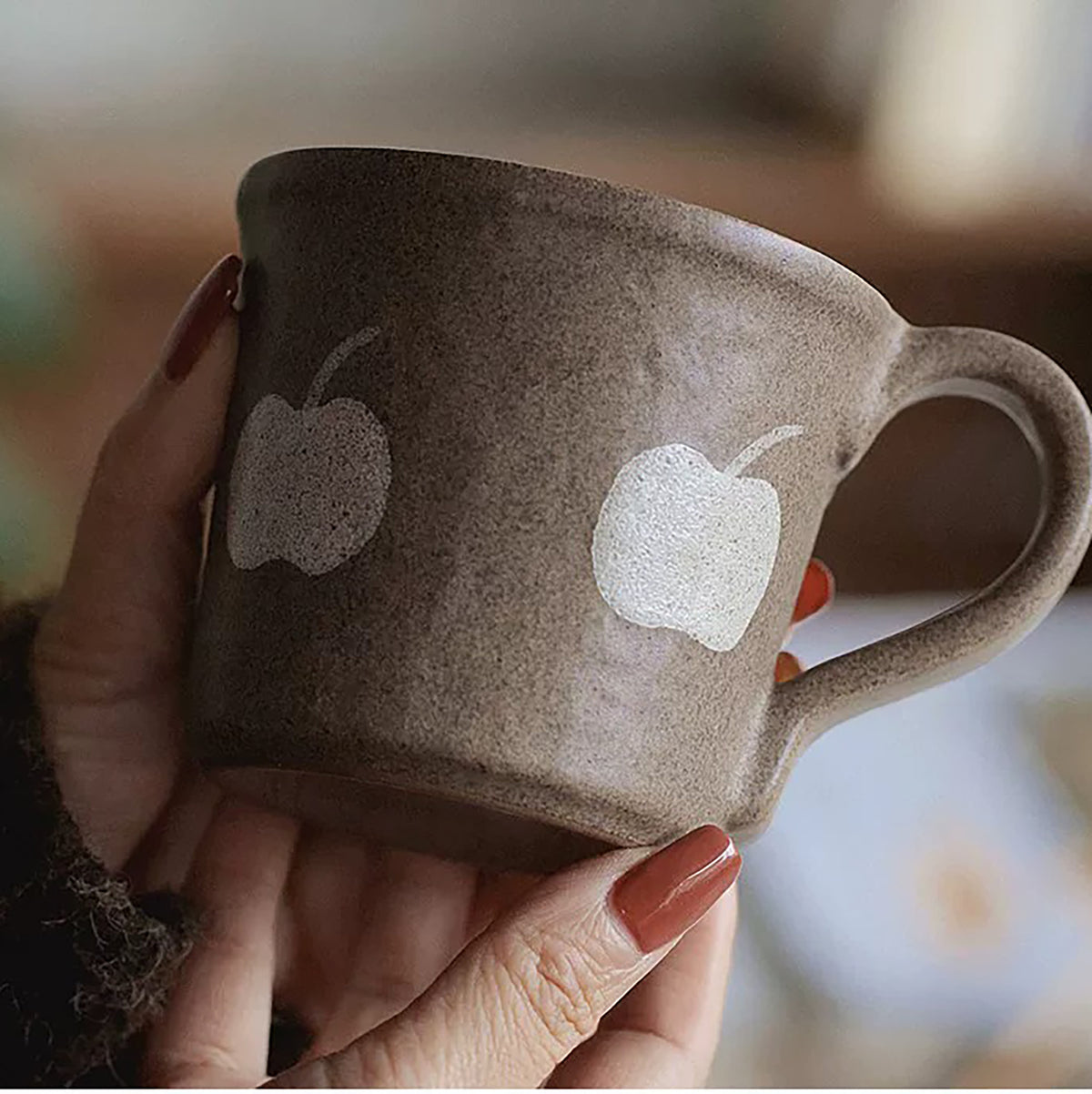 Tasse à café en grès style Wabi-Sabi 