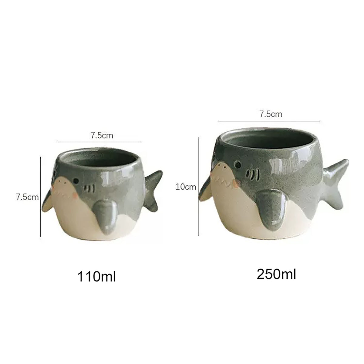 Tasse en céramique artisanale en forme de requin