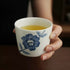 Tasse Minoyaki Hamatou Shirokage à motifs indigo