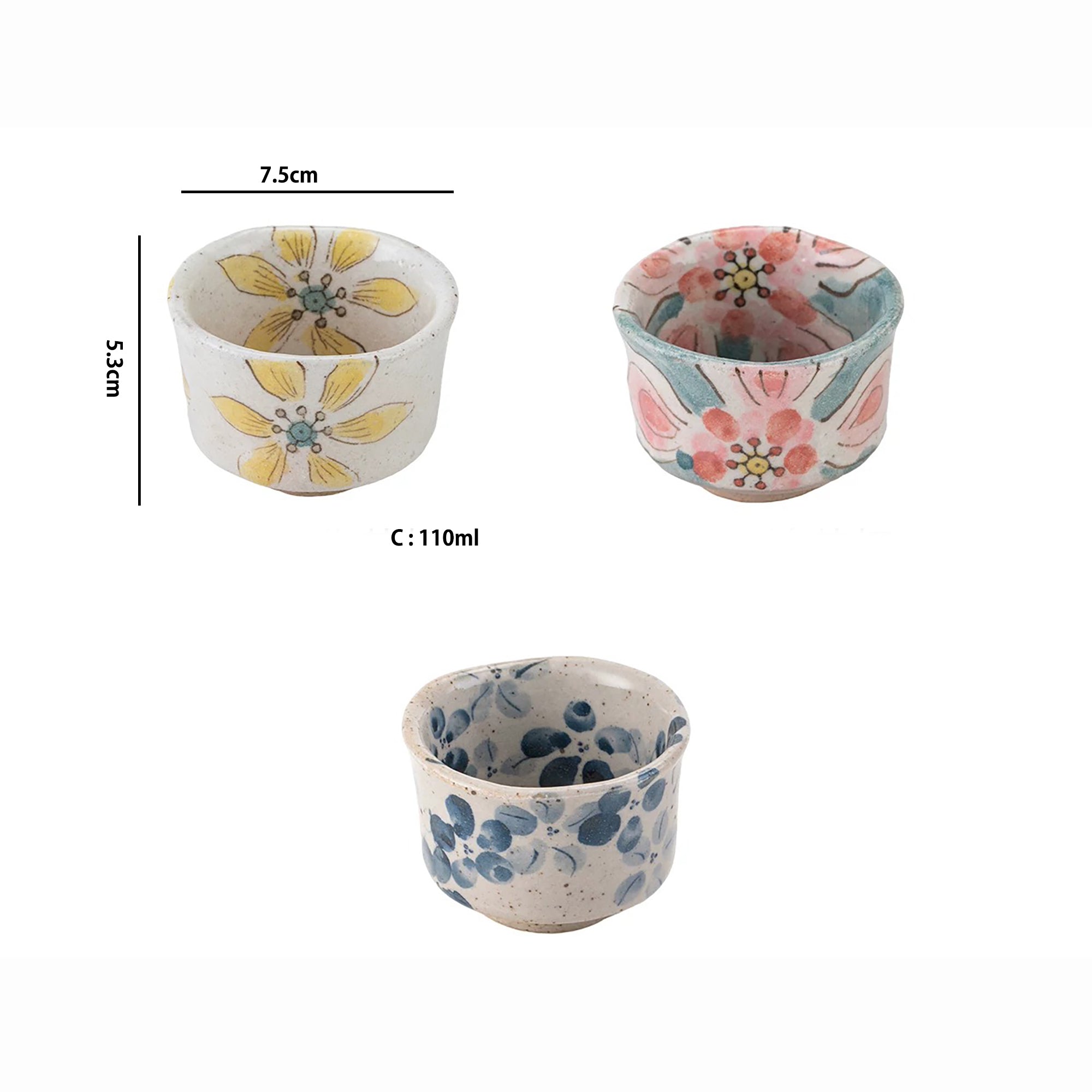 Tasse à thé Hatsuichi en grès façonnée à la main