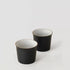 Tasse à thé en grès noir mat