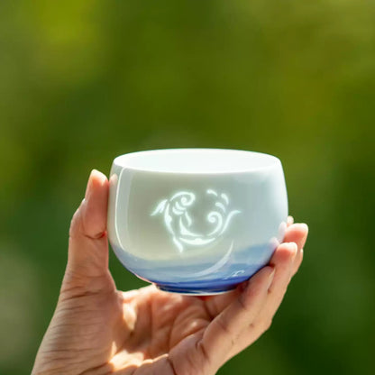 Tasse à thé en porcelaine style translucide
